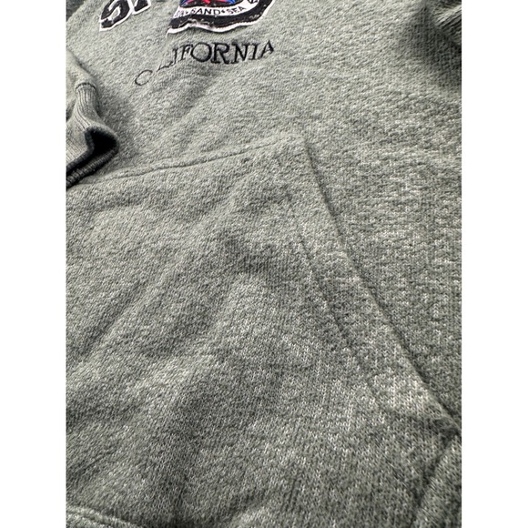 Blue Bay San Diego California Graphic Hoodie Sweatshirt Medium Green Pullover - Picture 5 of 9